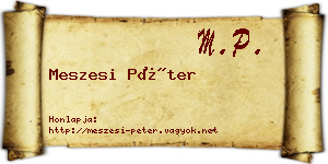 Meszesi Péter névjegykártya